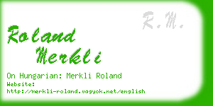 roland merkli business card